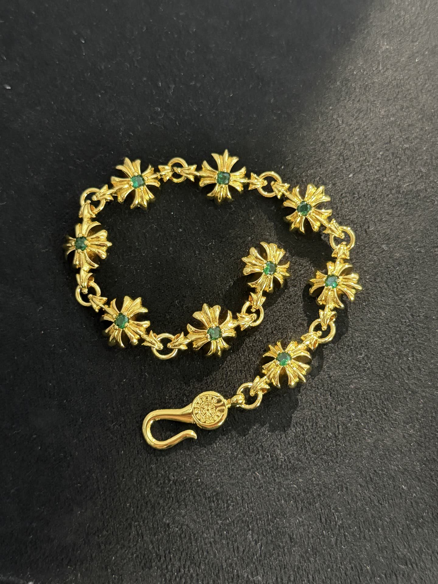 Chrome Hearts Gold-Tone Gemstone Bracelet
